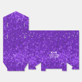 Ballotins Deep Pink Glam Faux Glitter Pattern Favor Boxes (Déplié)