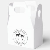 Ballotins Deer Monogram Mariage campagnard rustique Nom du c (Ouvrir)