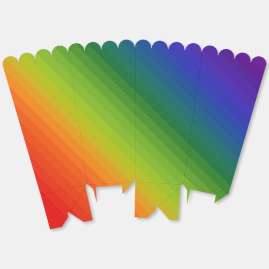 Ballotins Dégradé arc-en-ciel rayé  (Déplié)