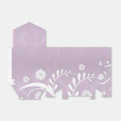 Ballotins Delicate Floral Mariage Favor Box Lavender (Déplié)
