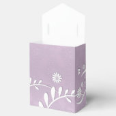 Ballotins Delicate Floral Mariage Favor Box Lavender (Ouvert)