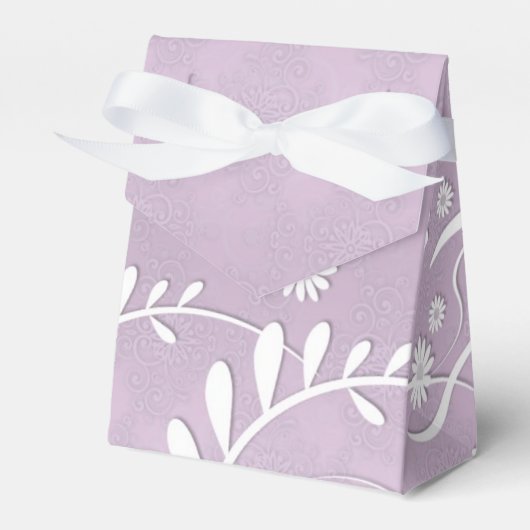 Ballotins Delicate Floral Mariage Favor Box Lavender (Verso)