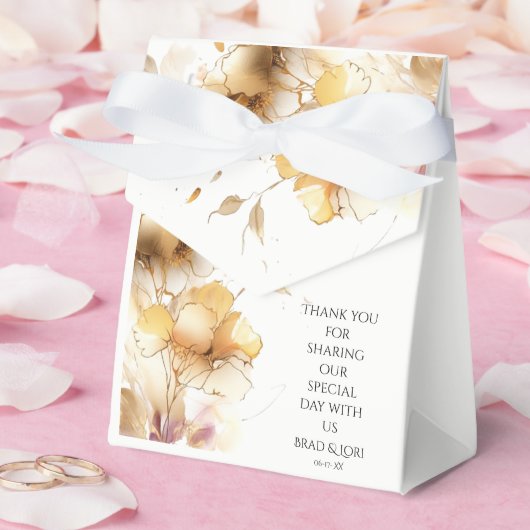 Ballotins Delicate Golden Floral (Mariage)