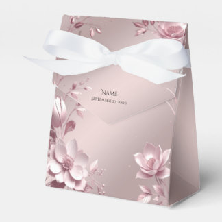 Ballotins Delicate Pink Floral Favor Box