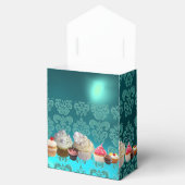 BALLOTINS DÉLICIEUX CUPCAKES TURQUOISE DAMASK BLUE GEM MONOG (Ouvert)