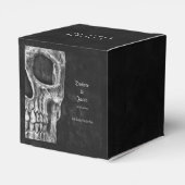 Ballotins Demi-Crâne gothique Mariage noir et blanc (Arrière)