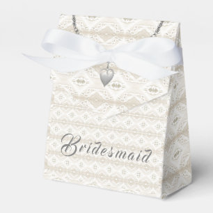 Ballotins Demoiselle d'honneur Faux-Lace et Cœur Personnalis
