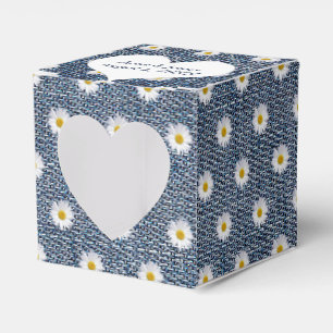 Ballotins Denim Bleu Avec Marguerites