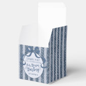 Ballotins Denim Coquette Bow Blue Jean Birthday Favor Box (Ouvert)