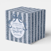 Ballotins Denim Coquette Bow Blue Jean Birthday Favor Box (Arrière)