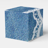 Ballotins Denim & Dentelle Imprimé mariage Favor Boxes Perso (Verso)