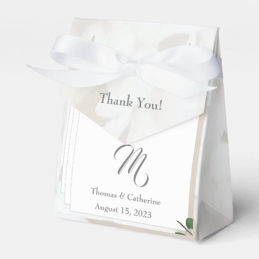 Ballotins Dentelle blanche et Feuille Rose Monogramme (Verso)