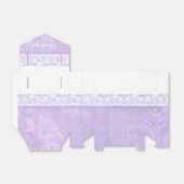 Ballotins Dentelle blanche violet rustique merci boîte cadea (Déplié)
