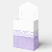 Ballotins Dentelle blanche violet rustique merci boîte cadea (Ouvert)
