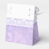 Ballotins Dentelle blanche violet rustique merci boîte cadea (Arrière)