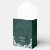 Ballotins Dentelle Emerald Green Velvet Mariage religieux Te (Ouvert)