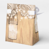Ballotins Dentelle en bois rustique et Mariage Mason Jar écl (Arrière)