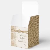 Ballotins Dentelle, fleur de ruban et mariage de burlap (Ouvert)