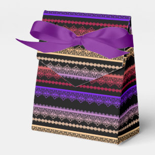 Ballotins Dentelle multicolore sur fond noir