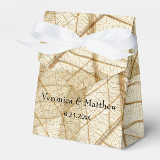 Ballotins Dentelle rustique en crème pâle Feuille Mariage (Verso)