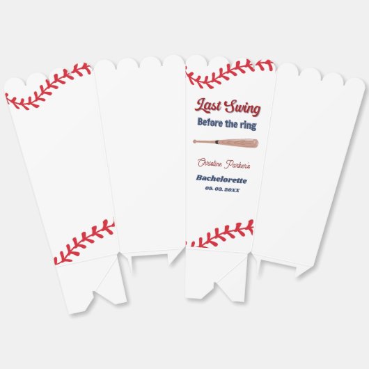 Ballotins Dernier Swing avant la bague Baseball Enterrement (Déplié)