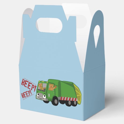 Ballotins Des ours conduisant un camion-poubelle (Ouvert)