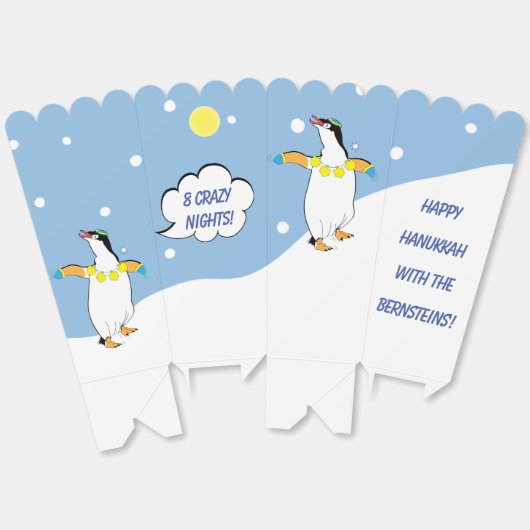 Ballotins des pingouins Hanoukka (Déplié)