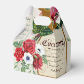 Ballotins Design Ephémère vintage avec Fleurs et Papillon (Arrière)