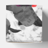 Ballotins Design floral Abstrait - rouge et violet sur blanc (Haut)