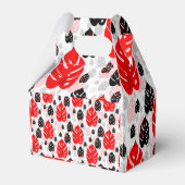 Ballotins Design Motif d'illustration de feuille noire rouge (Arrière)