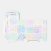 Ballotins design pastel plaid avec étiquette (Déplié)