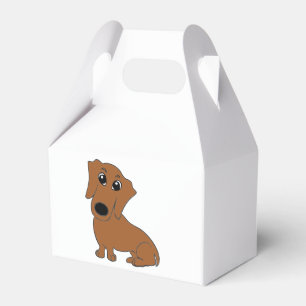 Ballotins dessin animé rouge de dachshund