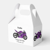 Ballotins Dessin de moto de sport violet (Arrière)