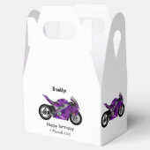 Ballotins Dessin de moto de sport violet (Ouvert)