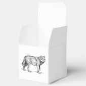 Ballotins Dessin d'encre élégante de loup gris (Ouvert)