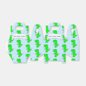 Ballotins Dessin Dinosaure Vert bleu personnalisé (Déplié)