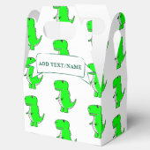 Ballotins Dessin Dinosaure Vert Personnalisé Blanc (Ouvert)