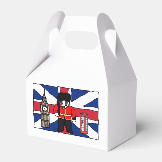 Ballotins Dessin d'un Badger britannique avec Big Ben et dra (Verso)
