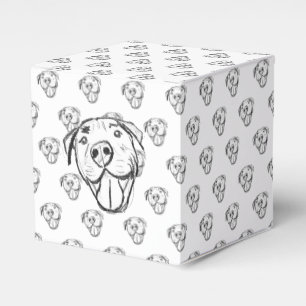 Ballotins dessin pitbull simple amoureux des chiens noir bla