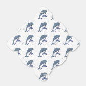 Ballotins Deux dauphins tropicaux sautant les uns à côté des (Déplié)