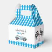 Ballotins Deux Fast Blue Race Car 2e Invitation anniversaire (Arrière)