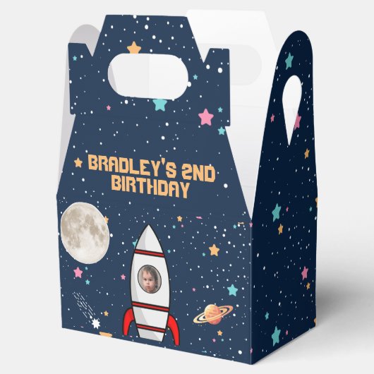 Ballotins Deux lune Rocket Ship 2e anniversaire Photo (Ouvert)