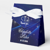 Ballotins Diamants Bleus Royaux / Coeurs Mariages Faveur Box (Verso)