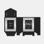 Ballotins Diamants d'argent élégant 60e anniversaire de Mari (Déplié)