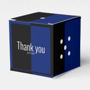 Ballotins Dice pois dés motif bleu & noir
