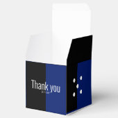 Ballotins Dice pois dés motif bleu & noir (Ouvert)