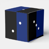 Ballotins Dice pois dés motif bleu & noir (Arrière)