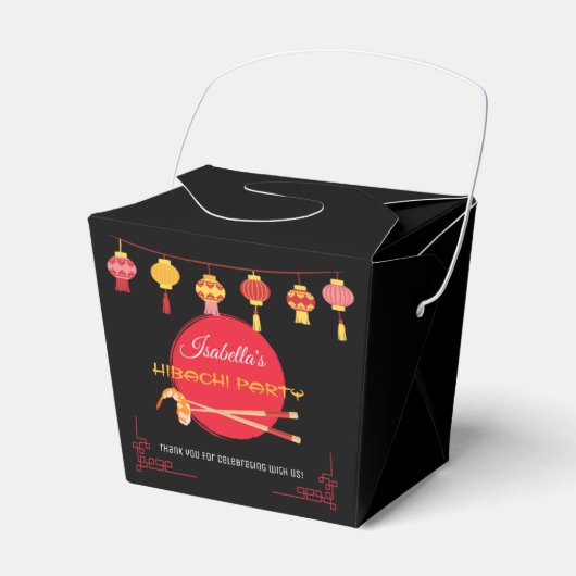 Ballotins Dîner japonais Hibachi Fête Anniversaire Invitatio (Verso)