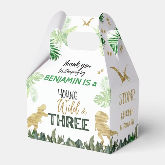 Ballotins Dinosaur 3ème anniversaire garçon fête (Verso)