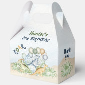 Ballotins Dinosaur Garçon Bleu Vert 1er 2e Anniversaire Gran (Verso)